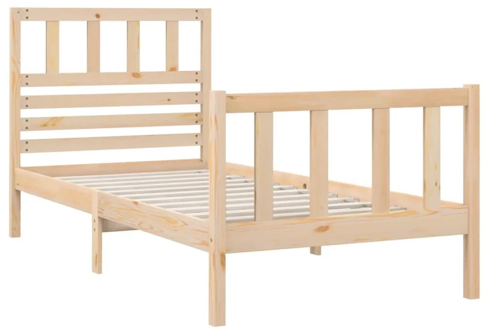 Estrutura de cama pequena solteiro 75x190 cm madeira maciça