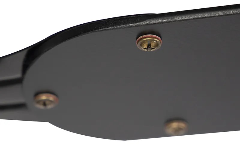 LED Ventilador de teto preto com comando remoto - Fanattic Moderno