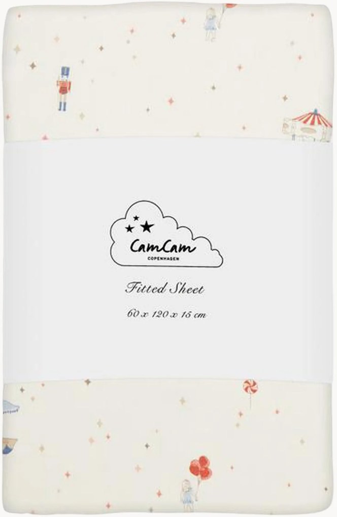 Lençol em algodão orgânico com elástico Carousel