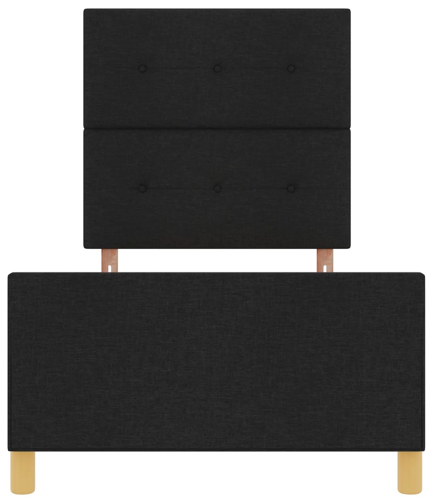 Estrutura de Cama de Tecido Preto vidaXL 90x190 cm