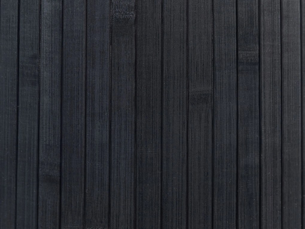 Cesto em madeira de bambu preta 60 cm SANNAR Beliani