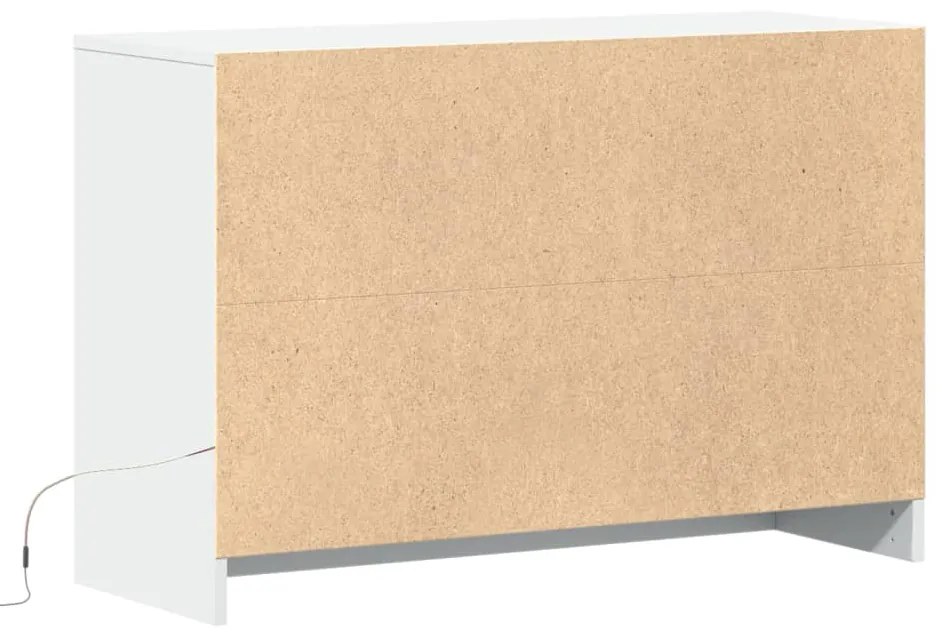 Móvel de TV com luzes LED derivados de madeira branco