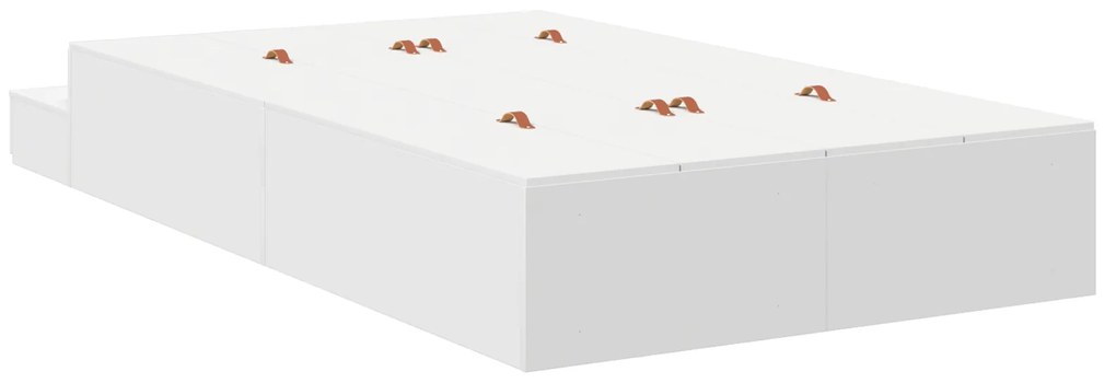 Cama de Armazenamento Branca 120x190 cm
