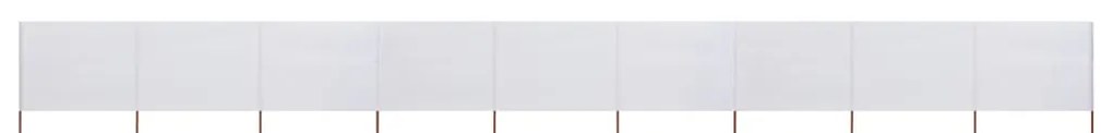47186 vidaXL Para-vento com 9 painéis em tecido 1200x80 cm cor areia branco