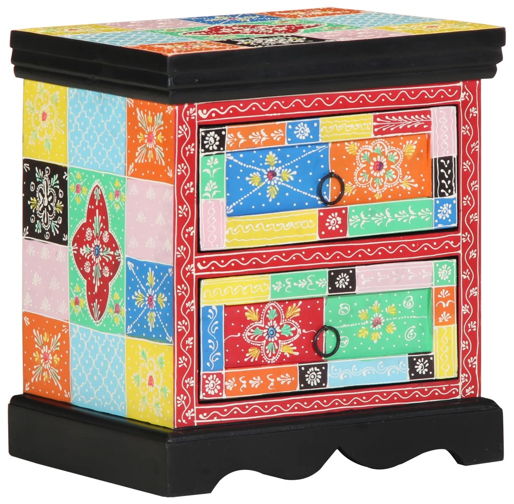vidaXL Criado-Mudo 2 pcs Multicolorido 40x35x45 cm Madeira de Engenharia