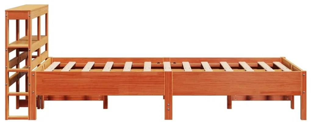 Cama sem colchão 100x200 cm pinho maciço castanho-mel