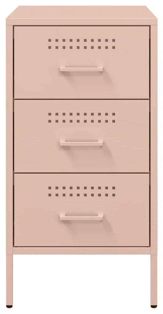 Mesa de cabeceira 36x39x68 cm aço rosa
