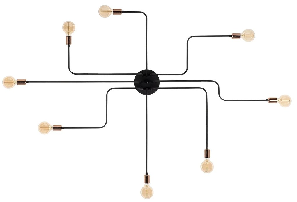 Chandelier Truva – Preto – 190 cm