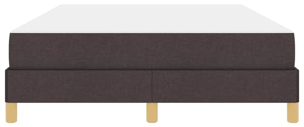 Cama Box Castanho 140 x 200 cm Tecido, Madeira de Engenharia