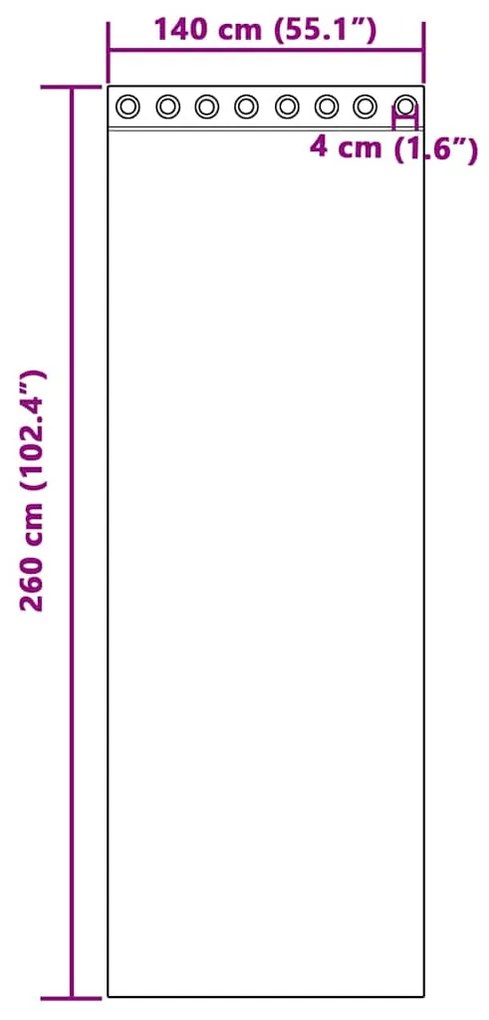 Cortinas de voile com ilhós 2 pcs cinzento-claro 140x260 cm