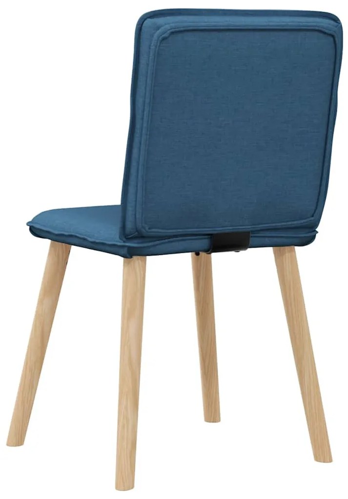 Cadeiras de jantar 4 pcs tecido azul