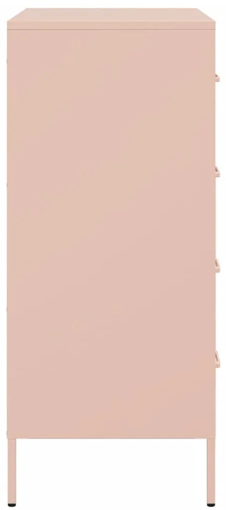 Aparador 68x39x89 cm aço rosa