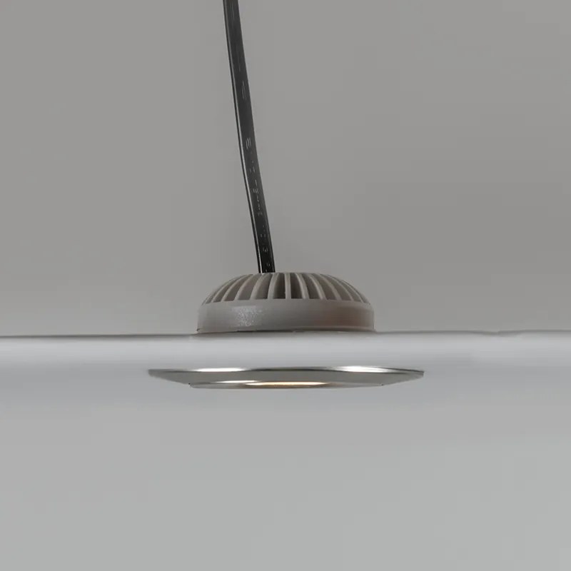 Conjunto de 3 focos embutidos em aço com LED IP44 - Relax LED Moderno