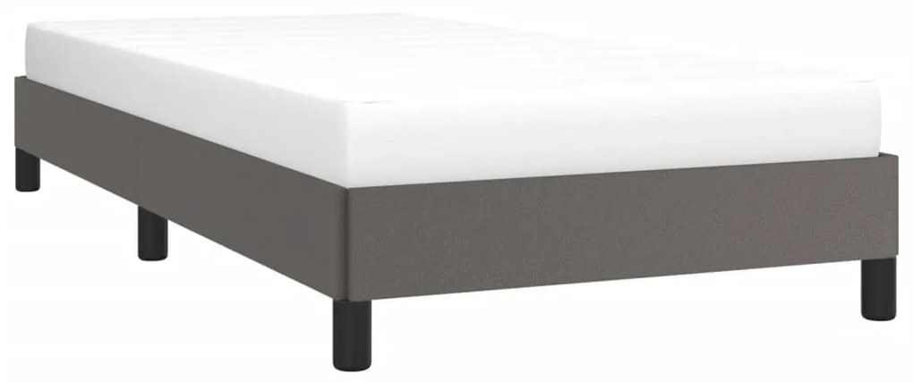 Estrutura de cama 90x190 cm couro artificial cinzento