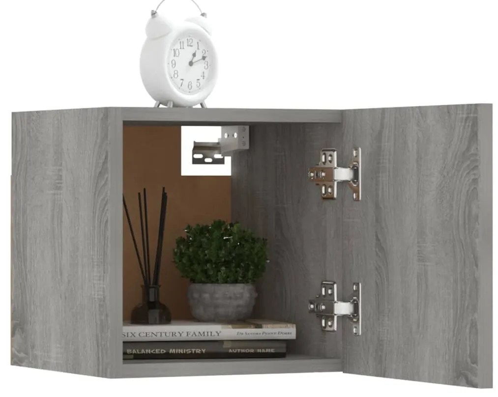 Móveis para TV de parede 8 pcs 30,5x30x30 cm cinzento sonoma