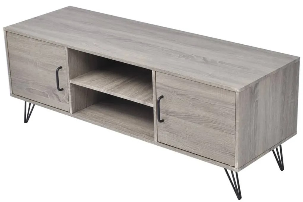 vidaXL Móvel de TV 120x40x45 cm cinzento