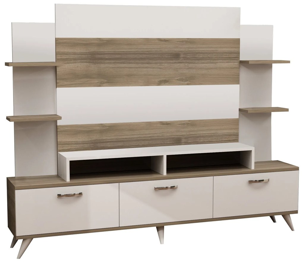Unidade TV Diana – Branco e Nogueira – 180 cm x 143 cm x 30 cm