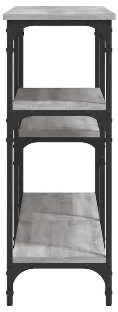 Mesa consola 160x29x75 cm derivados de madeira cinzento sonoma