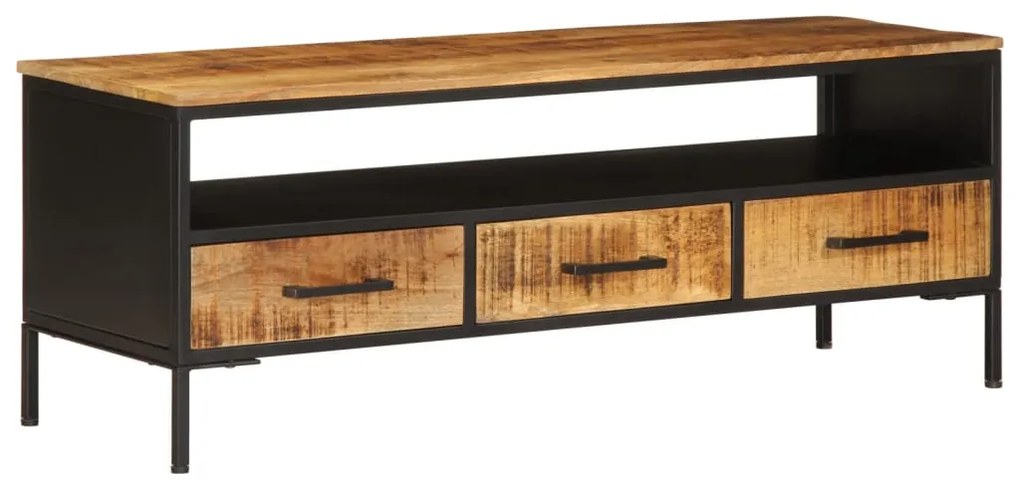 vidaXL Móvel de TV 110x35x40 cm madeira mangueira áspera maciça