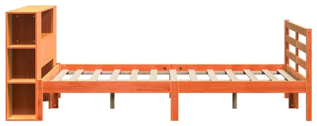 Cama com estante sem colchão 140x190 cm pinho maciço