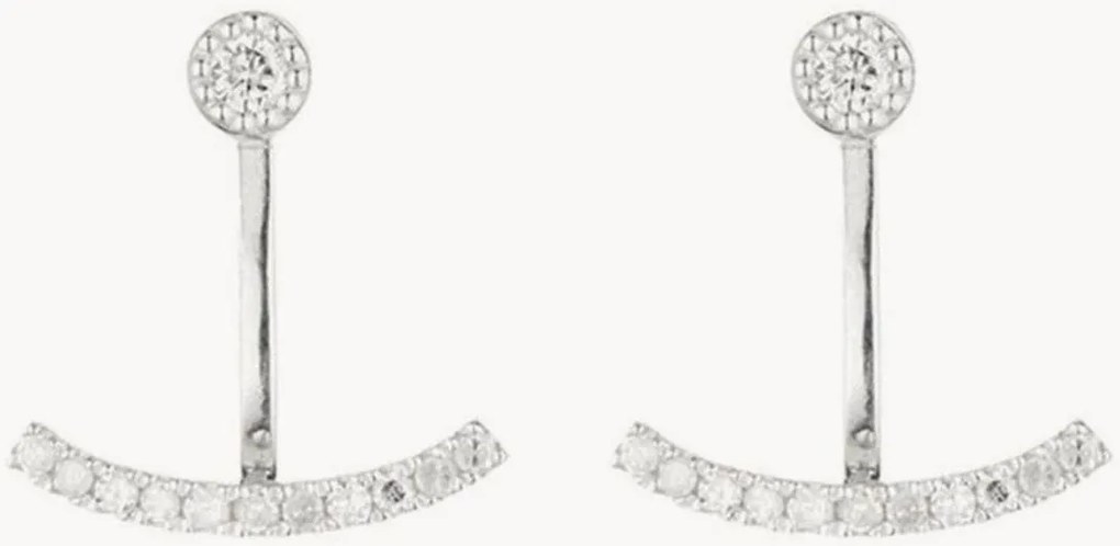 Brincos em ouro branco com diamantes Rayong, 0,19 quilates