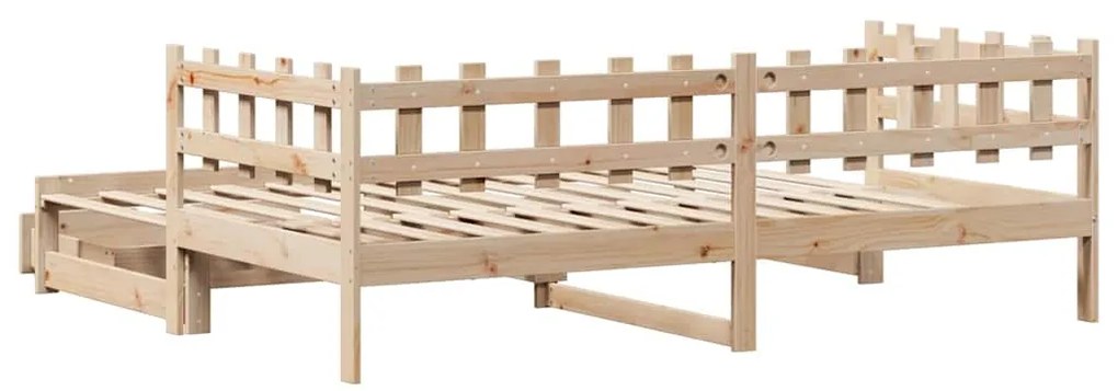 Sofá-cama com gavetão e gavetas sem colchão 90x200 cm