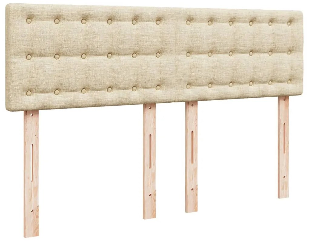 Cama com molas/colchão 140x200 cm tecido cor creme