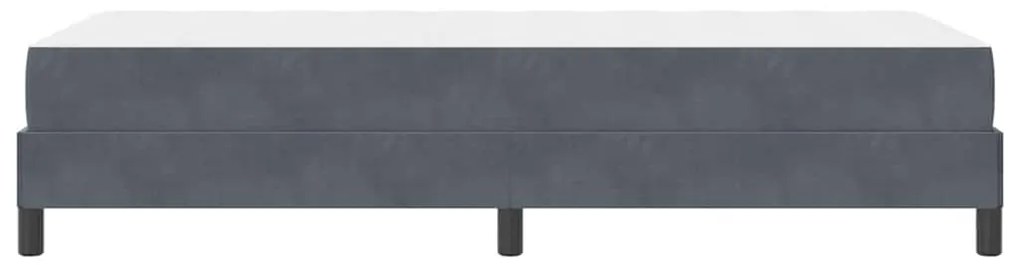 Cama box spring com colchão Cinza Escuro 80 x 210 cm Veludo