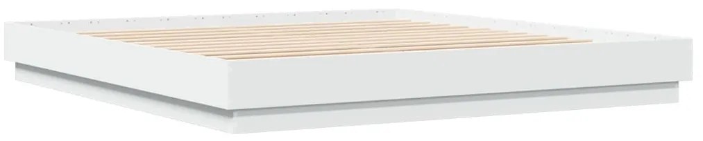 Estrutura de cama 180x200 cm derivados de madeira branco