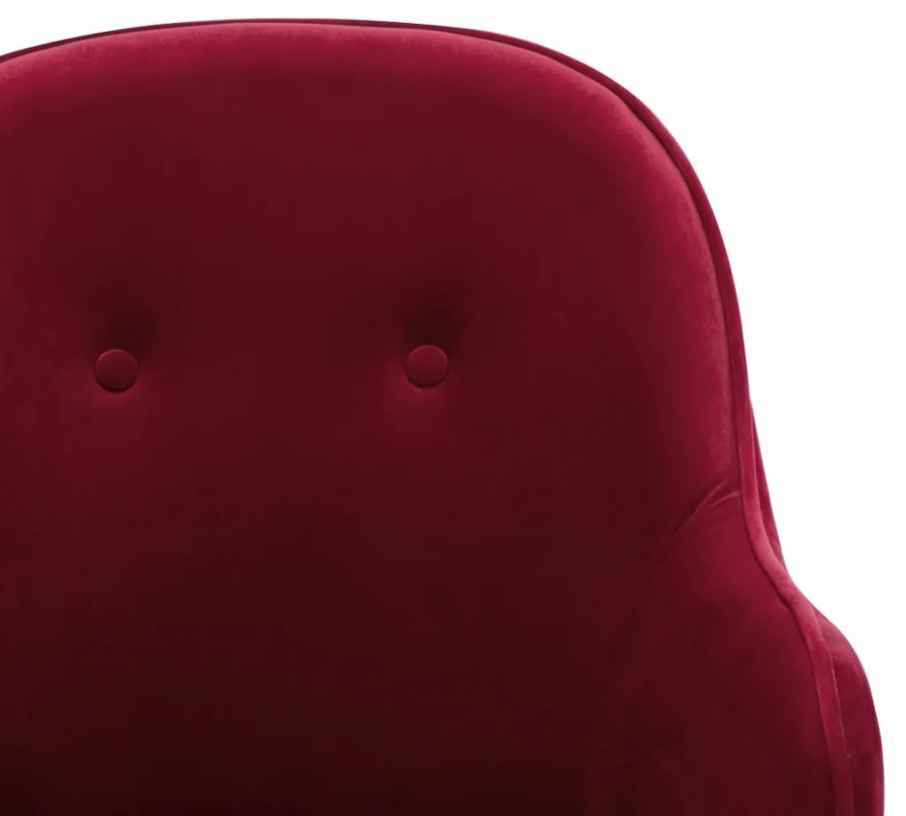 Cadeira de baloiço veludo vermelho tinto