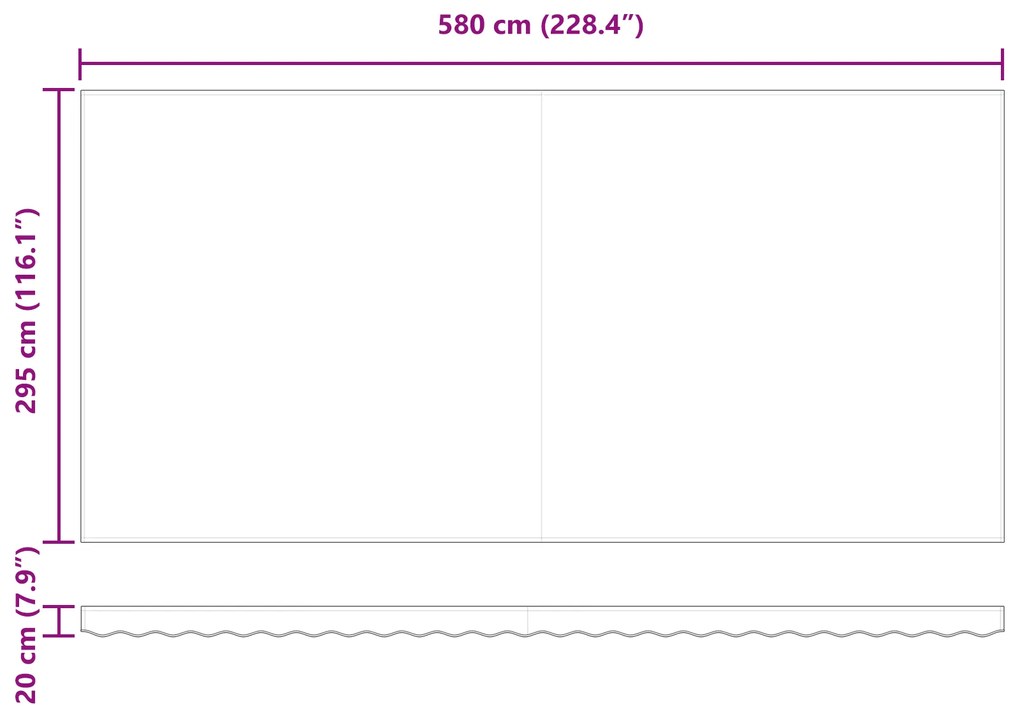 Toldo Retrátil Manual com LED Cinzento-Claro 600x300 cm, Tecido de Sub