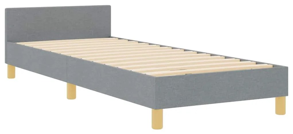 Cama vidaXL Cinza Claro 90x200 cm Tecido