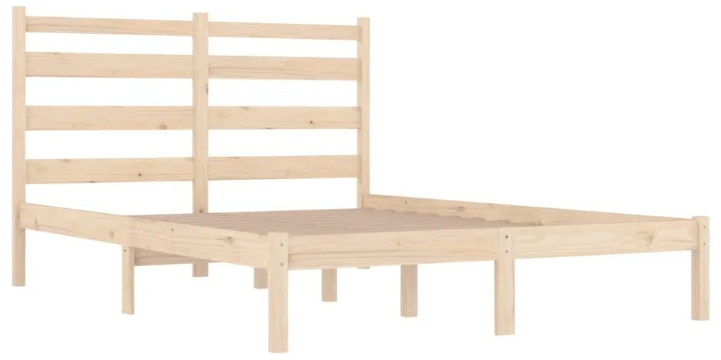 Estrutura de cama 140x200 cm pinho maciço