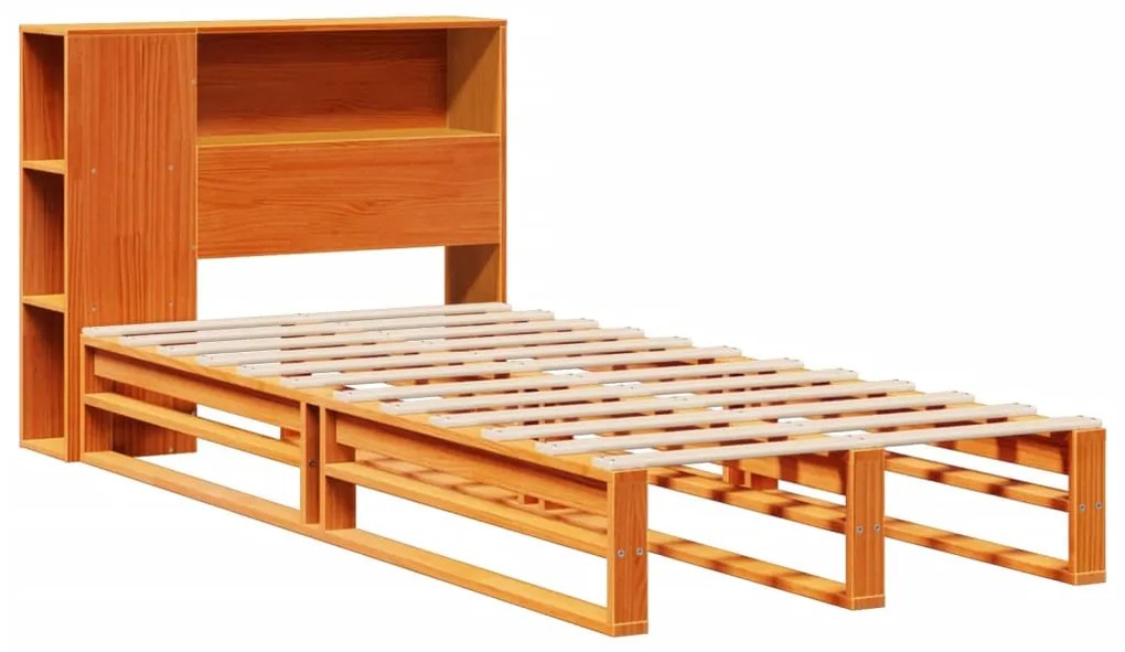 Cama com estante sem colchão 90x200 cm madeira maciça