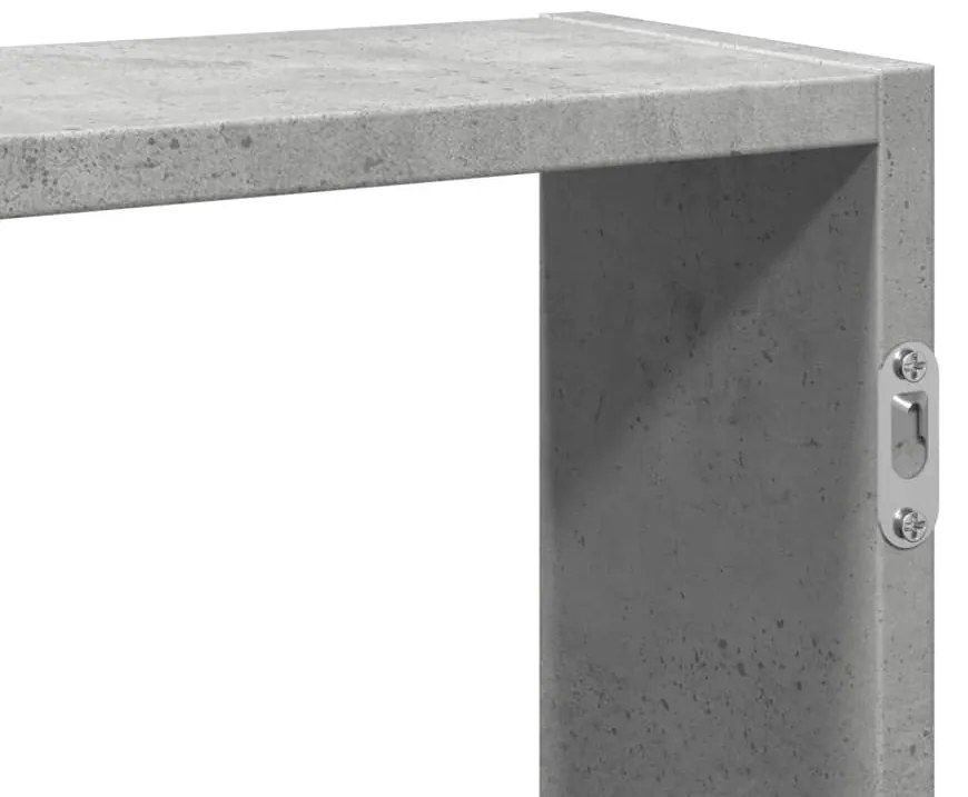 Prateleira parede 36x16x90cm derivados madeira cinzento cimento
