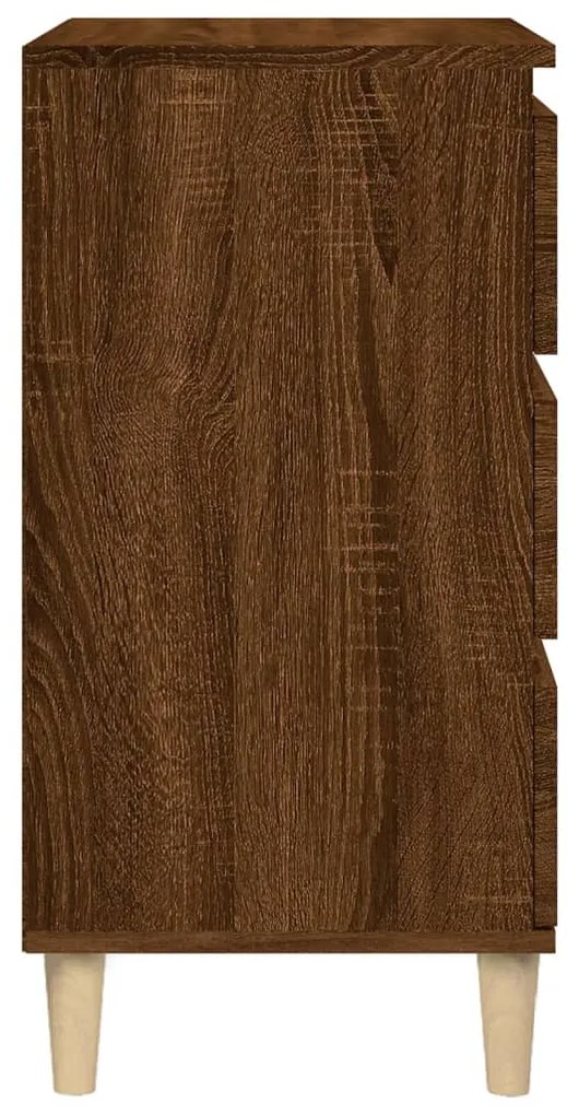 Mesa cabeceira 40x35x70 cm derivados madeira carvalho castanho