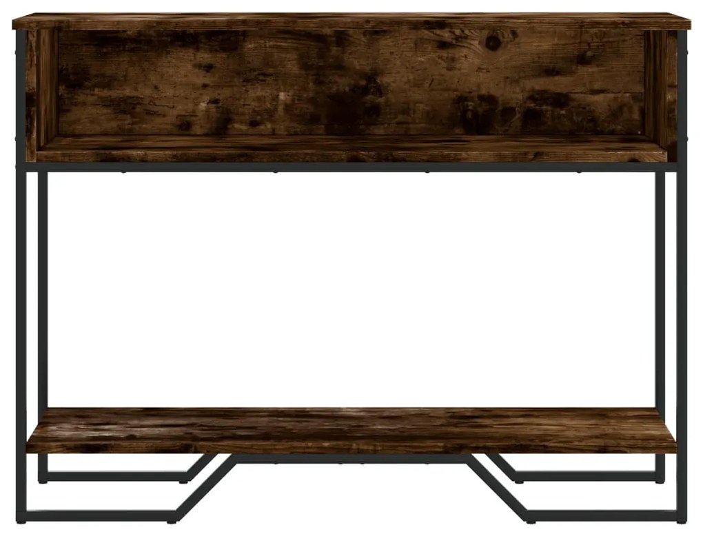 Mesa consola 100x35x74,5cm derivados de madeira carvalho fumado