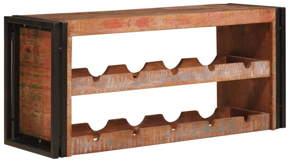 vidaXL Escorredor de Vinho 100 x 45 x 33 cm Madeira Recuperada Maciça