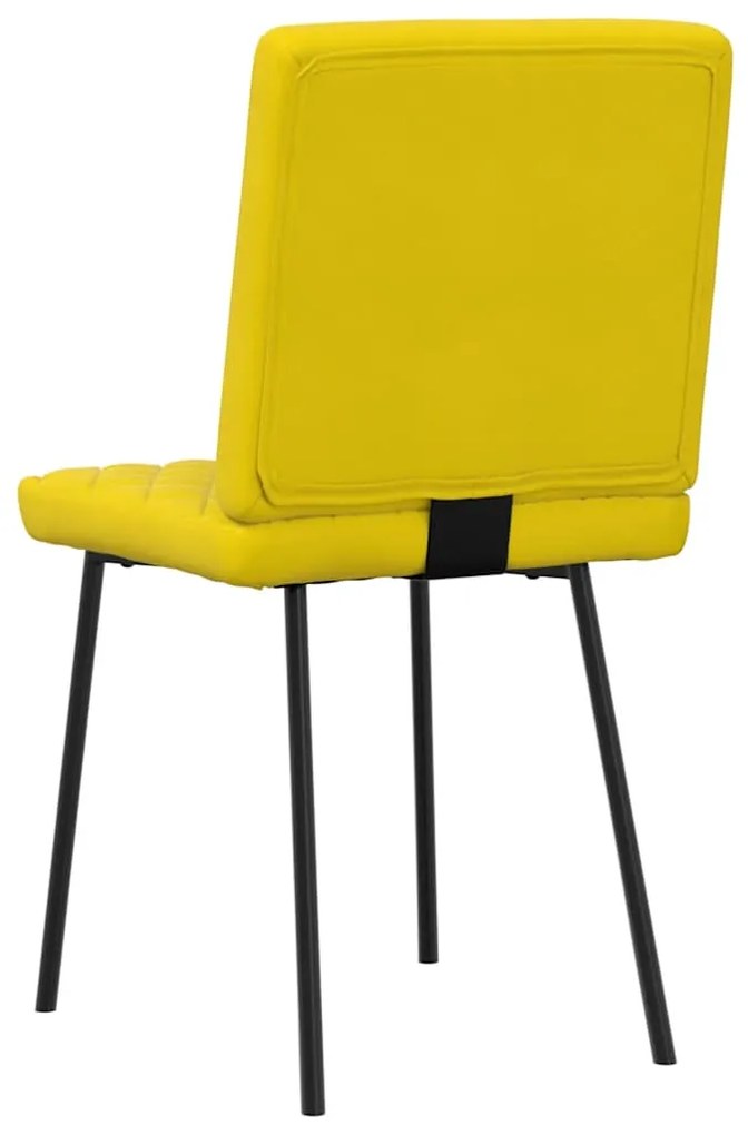 Cadeiras de jantar 4 pcs veludo amarelo