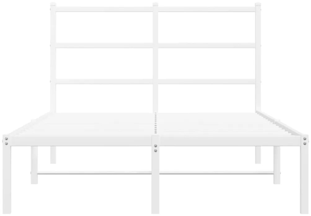 Estrutura de cama com cabeceira 120x200 cm metal branco