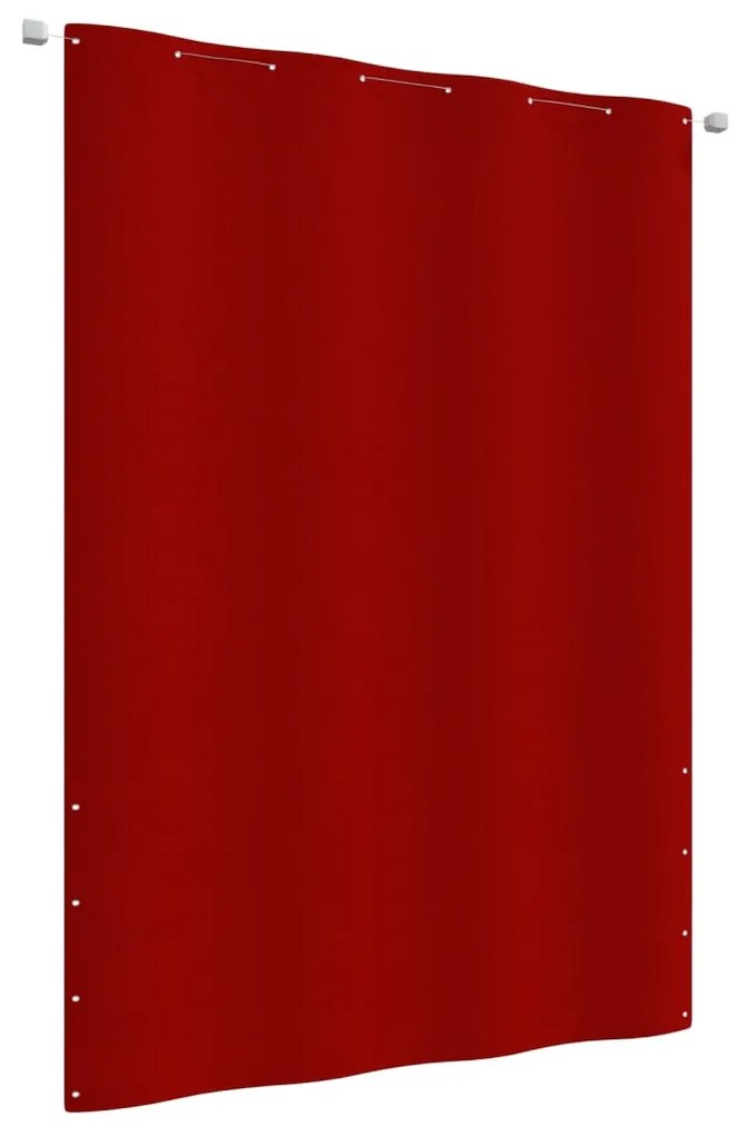 vidaXL Tela de varanda 160x240 cm tecido oxford vermelho