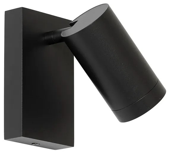 Candeeiro de parede moderno preto ajustável com interruptor - Jeana Luxe