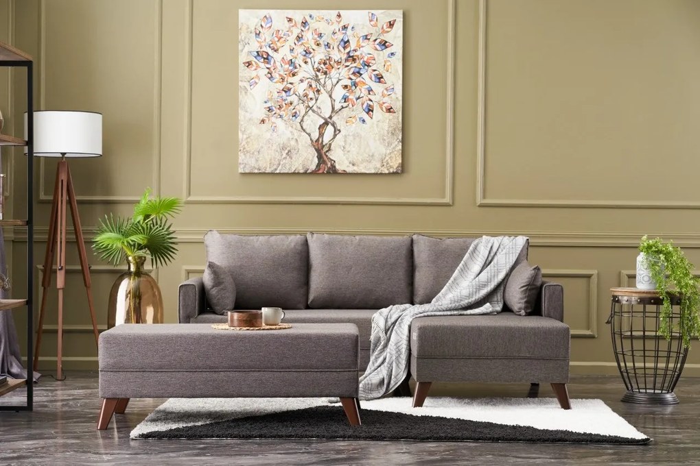 Sofá-Cama de Canto Bella – Castanho – 205 x 85 x 81 cm