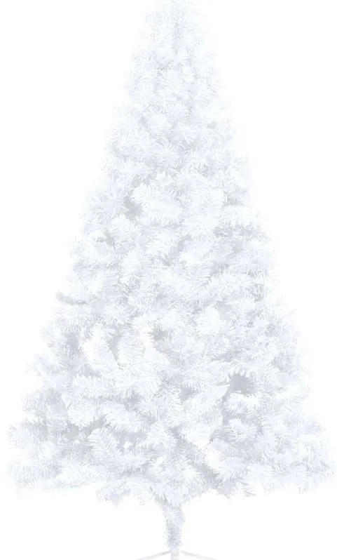 Meia árvore Natal artificial pré-iluminada c/ bolas branco