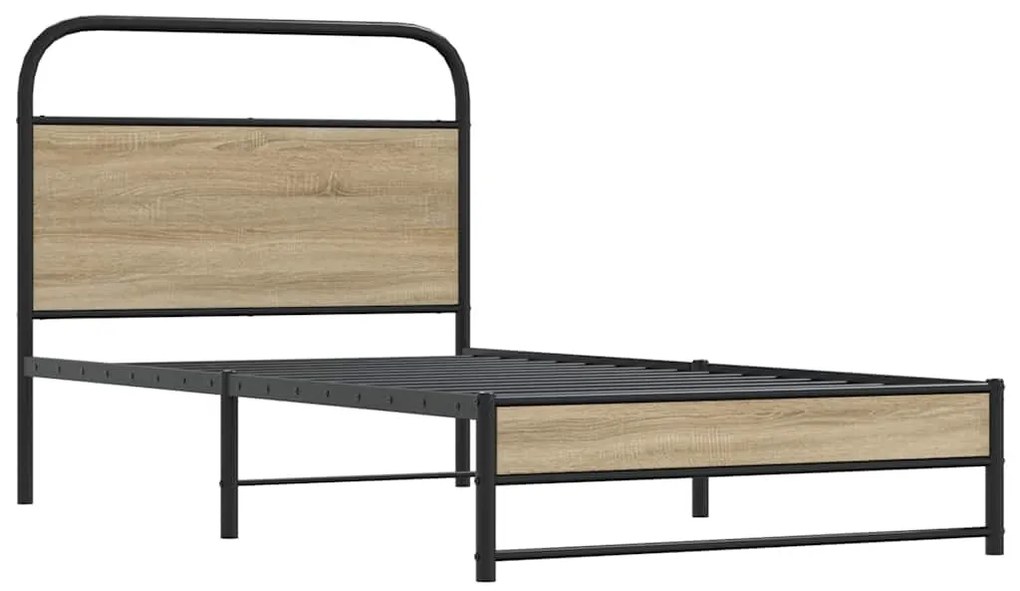 Estrutura cama s/ colchão derivados de madeira carvalho sonoma