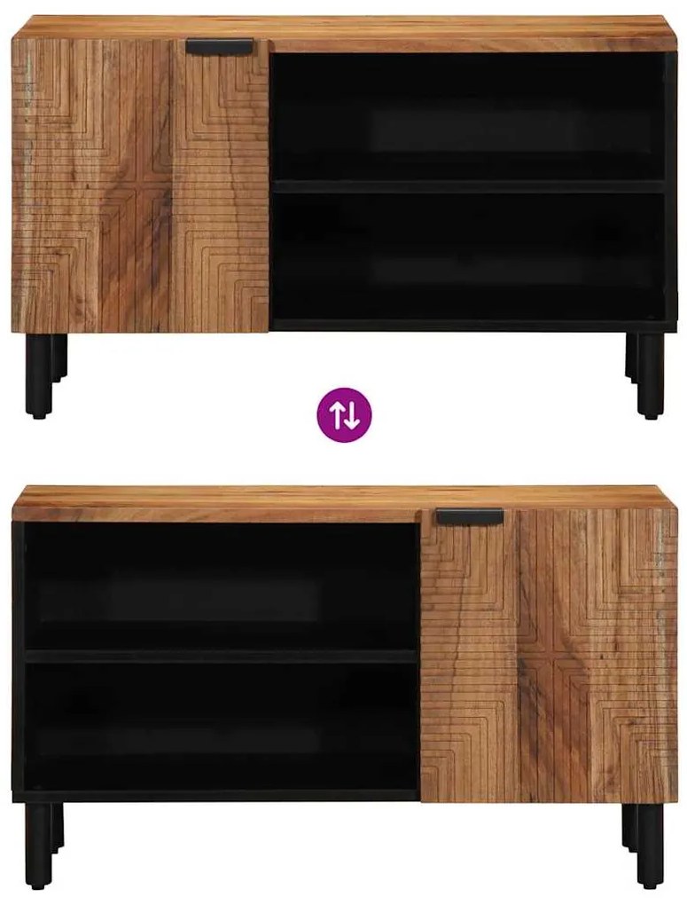 Armário para TV vidaXL 80x31,5x46 cm Madeira Sólida de Acácia