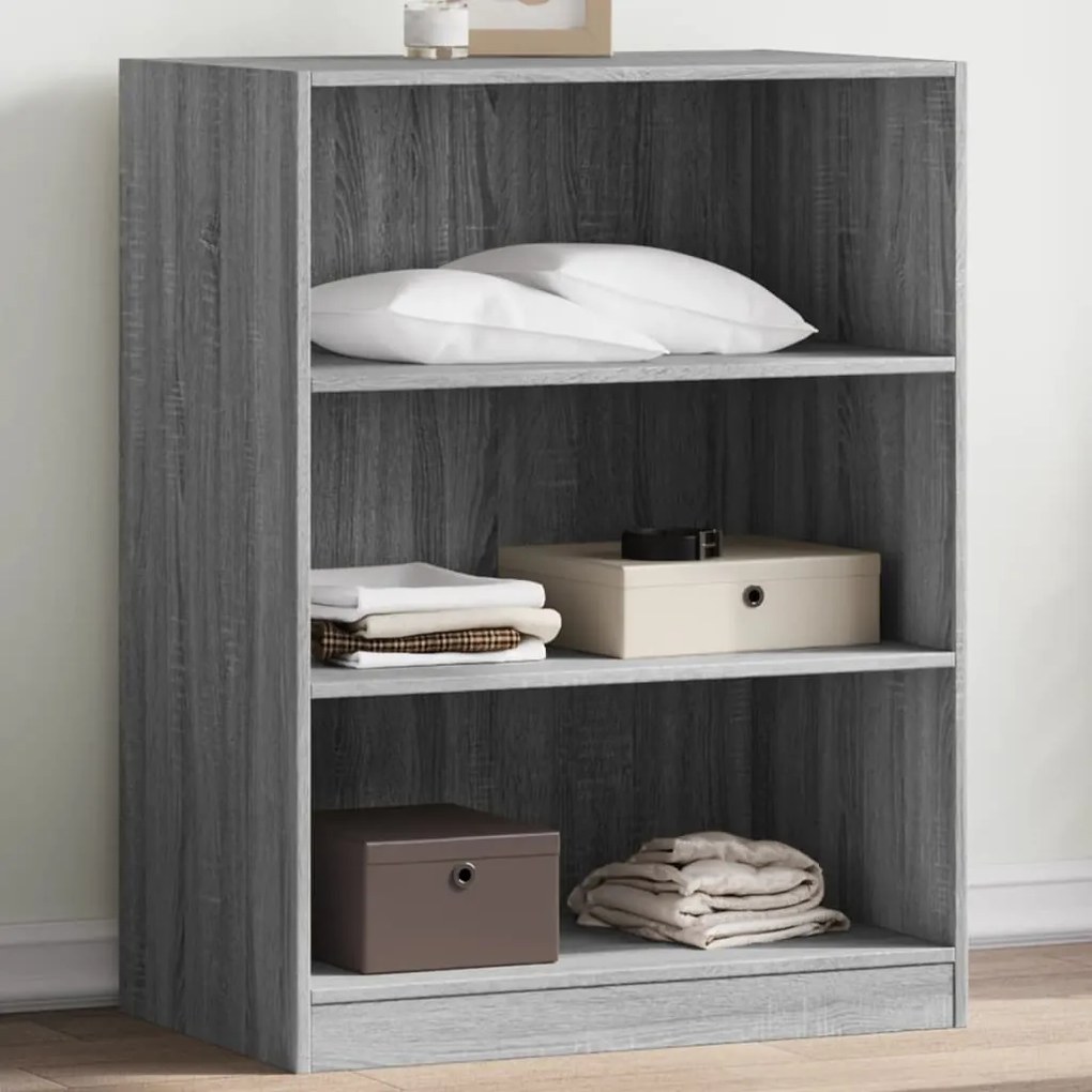 vidaXL Roupeiro 77x48x102 cm derivados de madeira cinzento sonoma