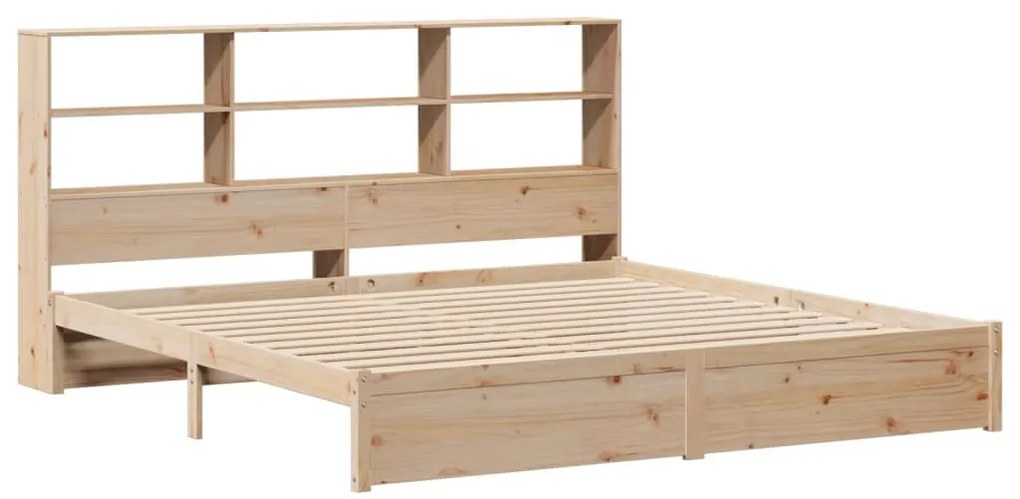 Cama com estante sem colchão 180x200 cm pinho maciço