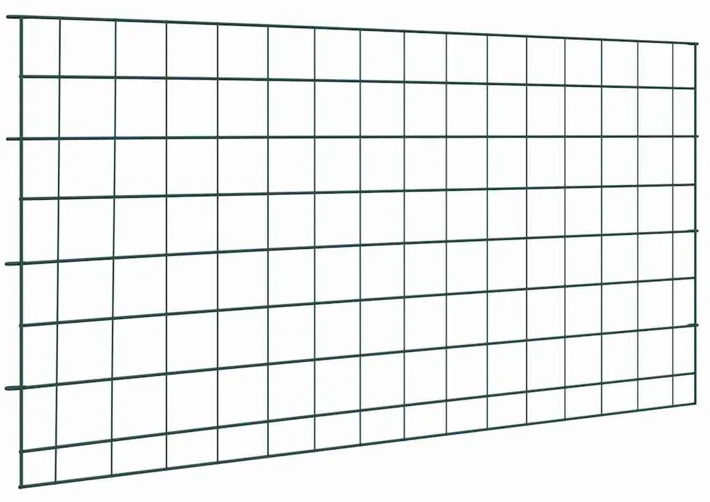 vidaXL Conjunto de Cerca para Lago 5 pcs Verde 100 x 50 cm Aço