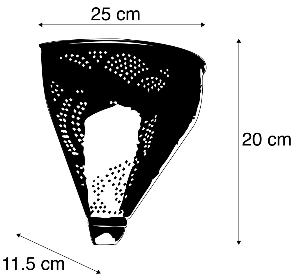Candeeiro de parede oriental cobre - Muraf Oriental